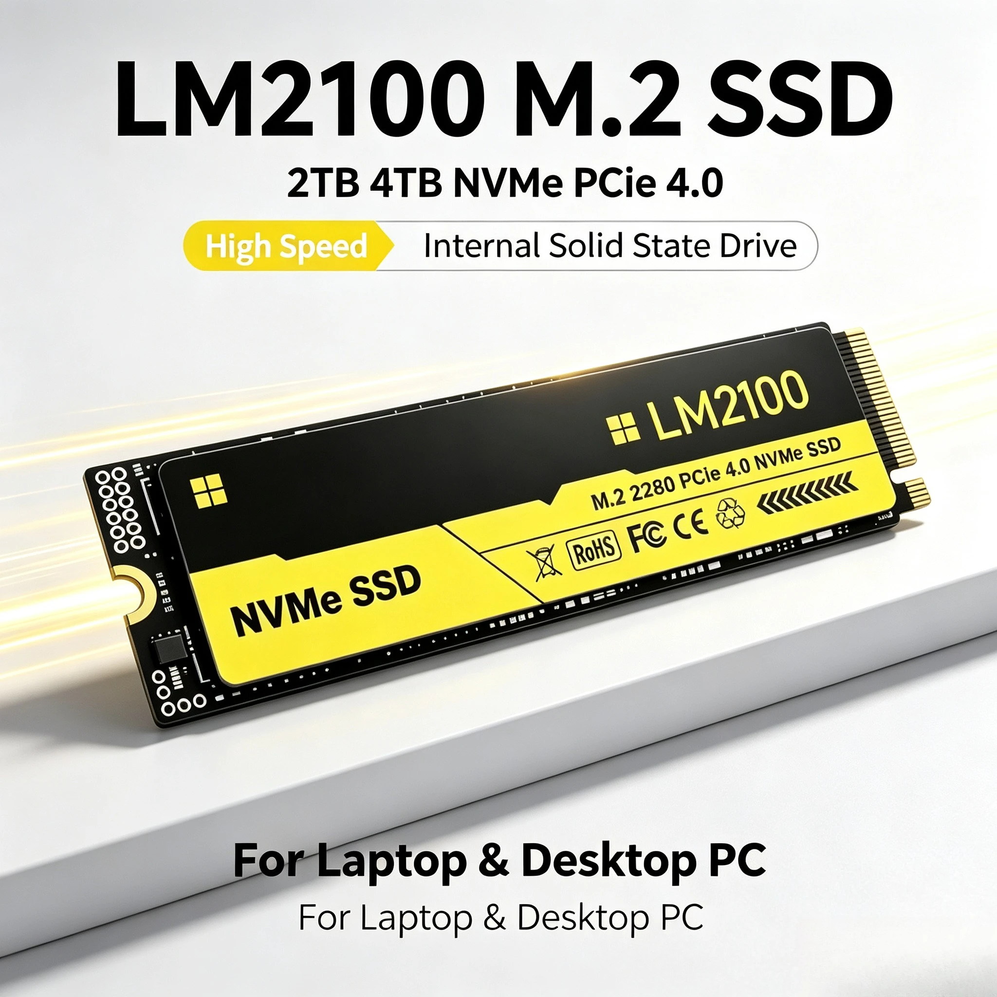 M.2 Nvme 4Tb Pcie 4.0 Ssd - Nuevo disco duro SSD M.2 LM2100