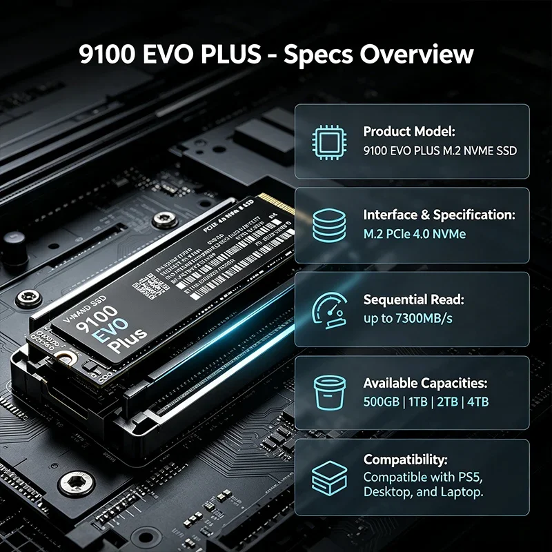 SSD M.2 NVMe 9100 EVO PLUS, Ca - M.2 Nvme 4Tb Pcie 4.0 Ssd reseña y precio